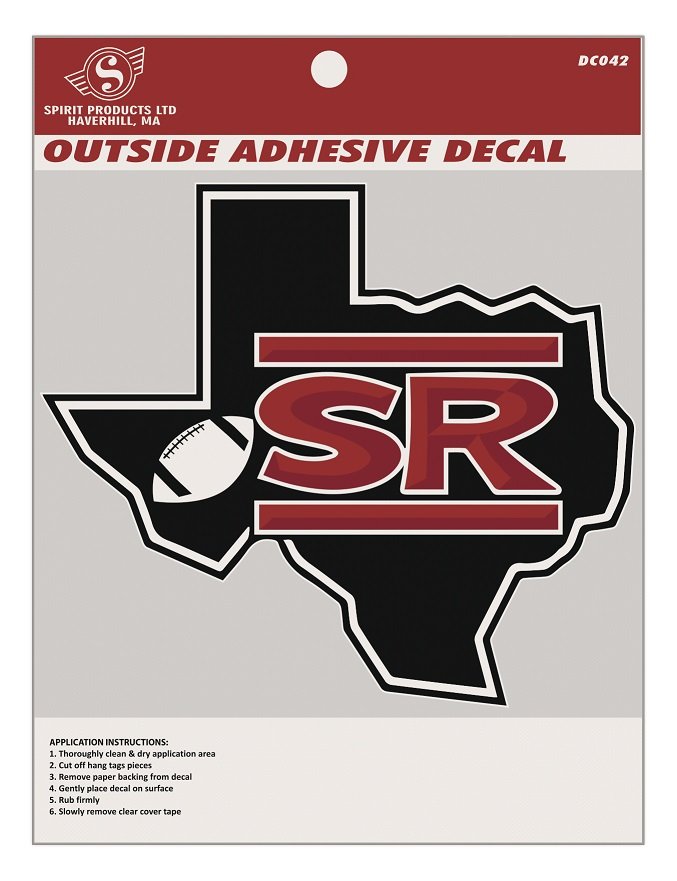 Image For DECAL TX SR FOOTBALL