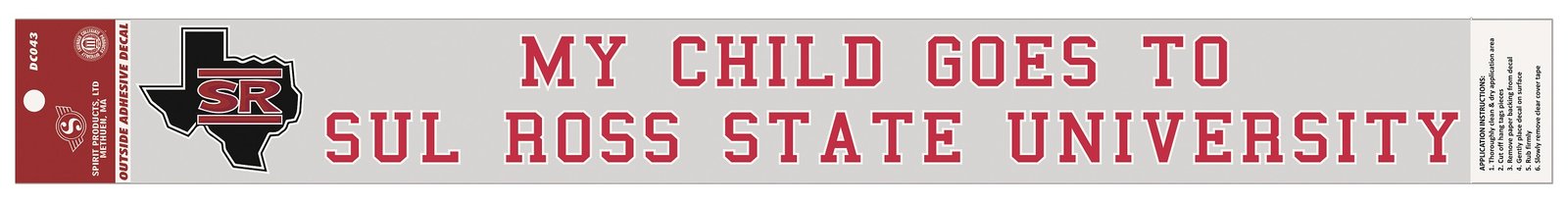 Image For DECAL-SRSU-MY CHILD GOES